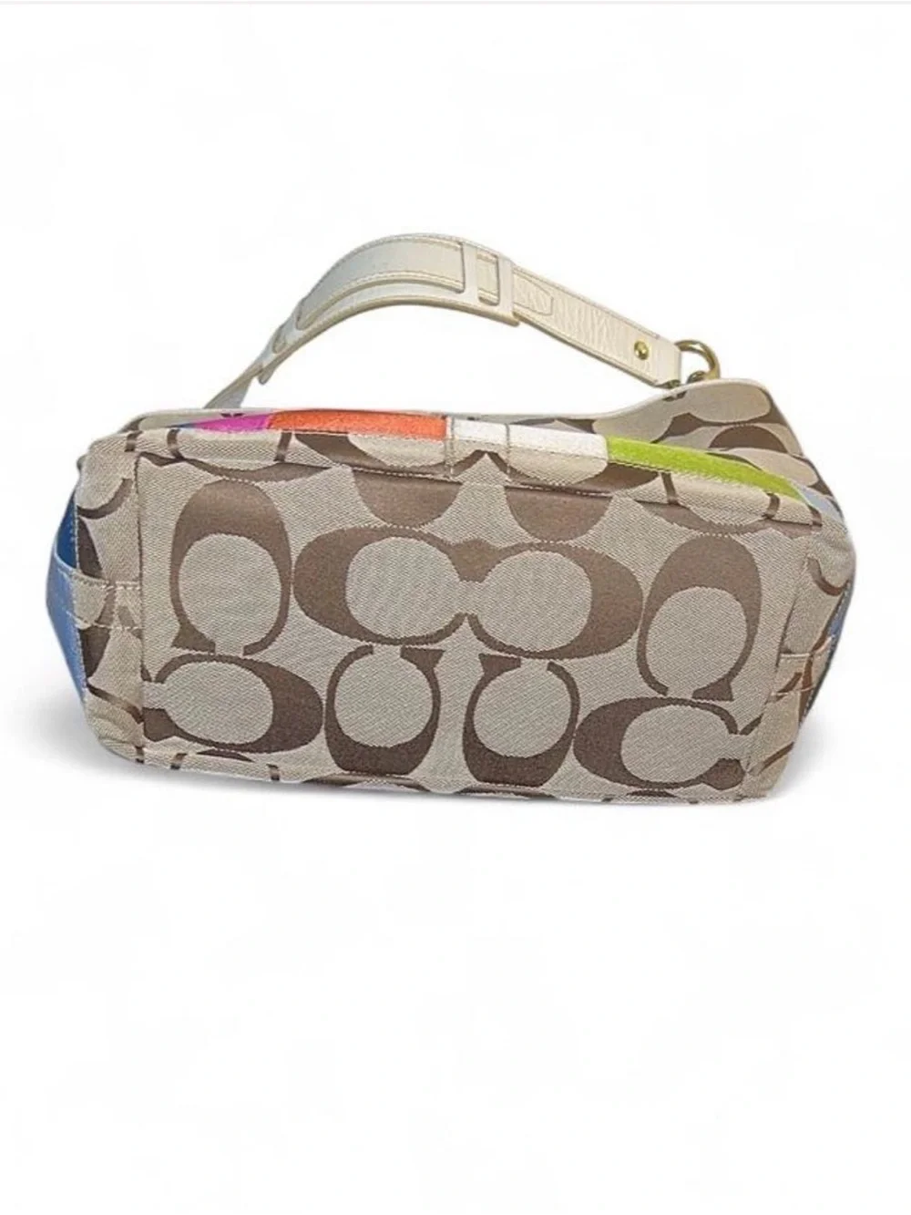 Rare Archival Y2K Coach Legacy Rainbow Stripe Set. Hobo Bag + Matching Wedges S7